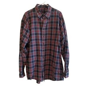 GANT Button Down Shirt Mens Size XLT Tall Plaid Long Sleeve Collared